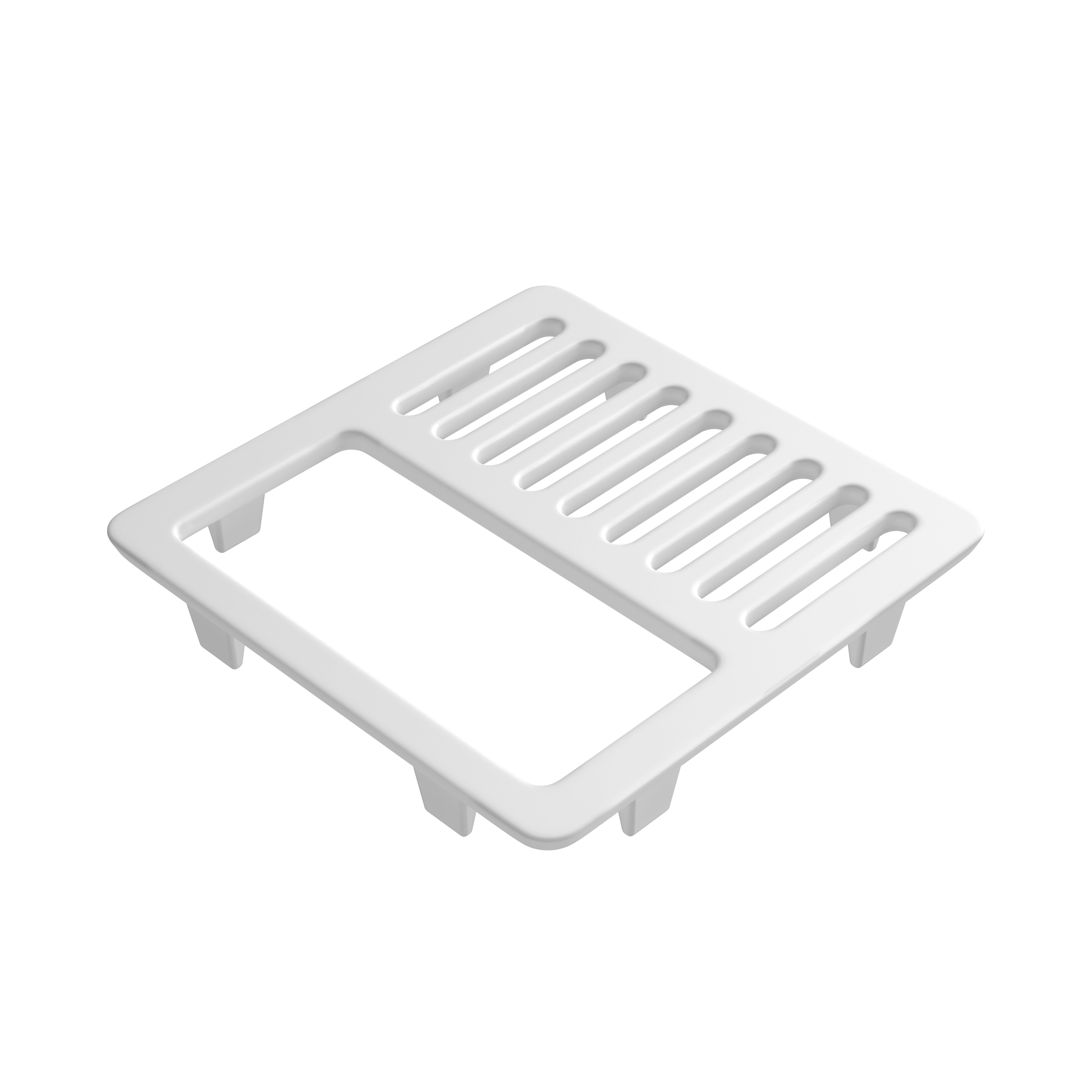 PROFLO&reg; White 9-1/2 in. Half Top Grate 