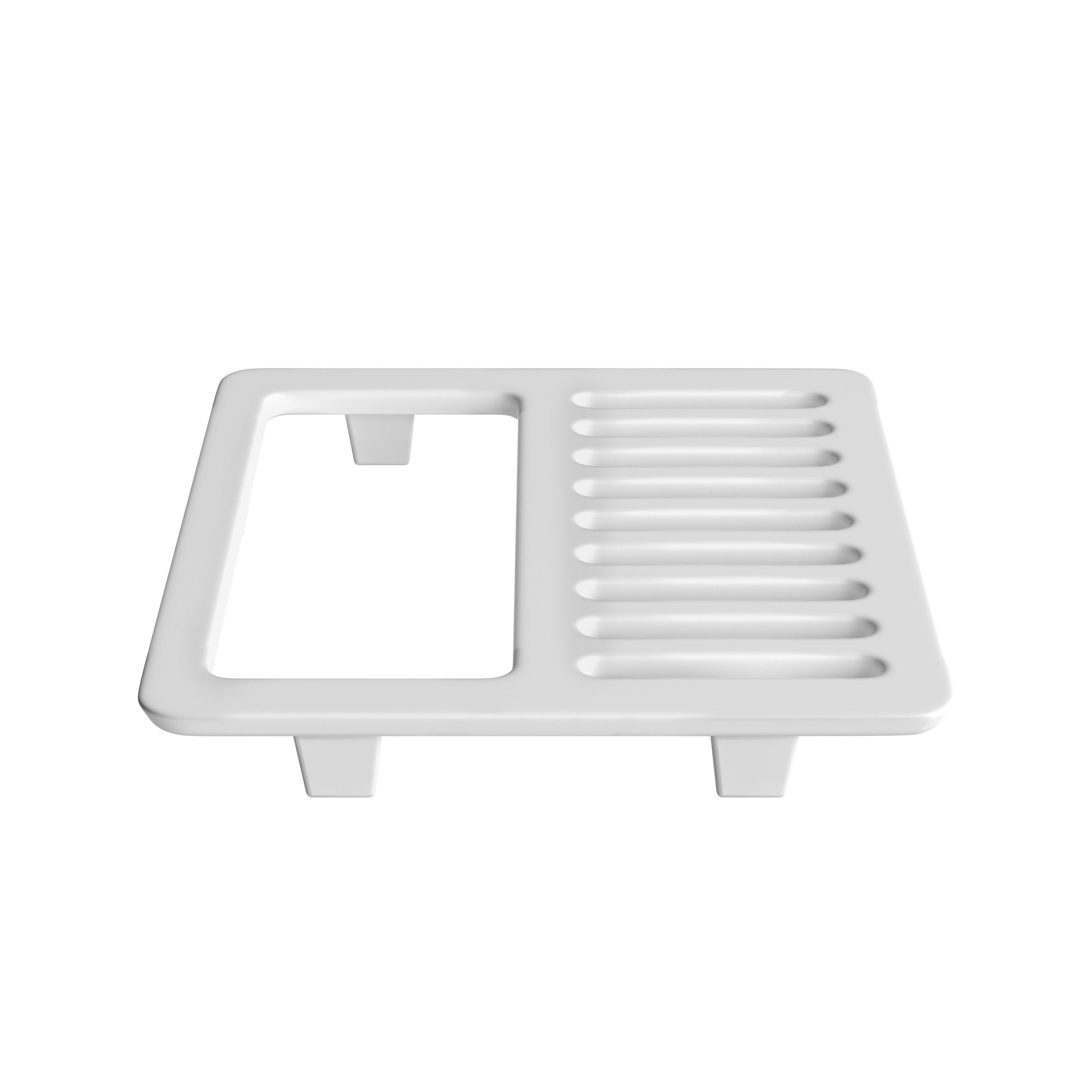 PROFLO&reg; White 9-1/2 in. Half Top Grate 