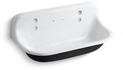 3 ft. Cast Iron Wash Service Sink White