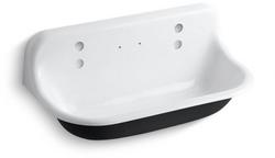 3 ft. Cast Iron Wash Service Sink White
