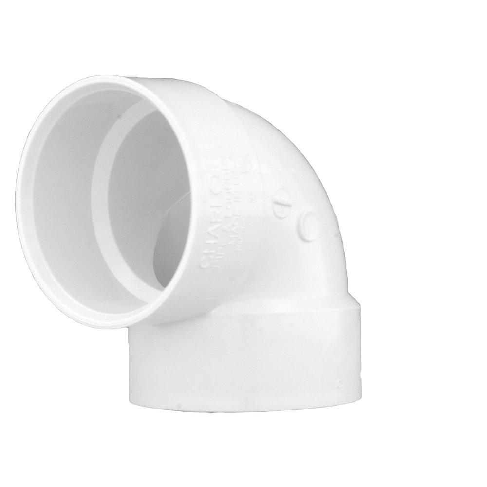 White PVC DWV 90&deg; Vent Elbow 