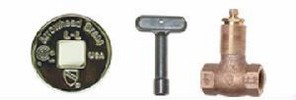 Champion-Arrowhead Polished Chrome 12 in. Polished Chrome Straight Log Lighter Valve Kit 