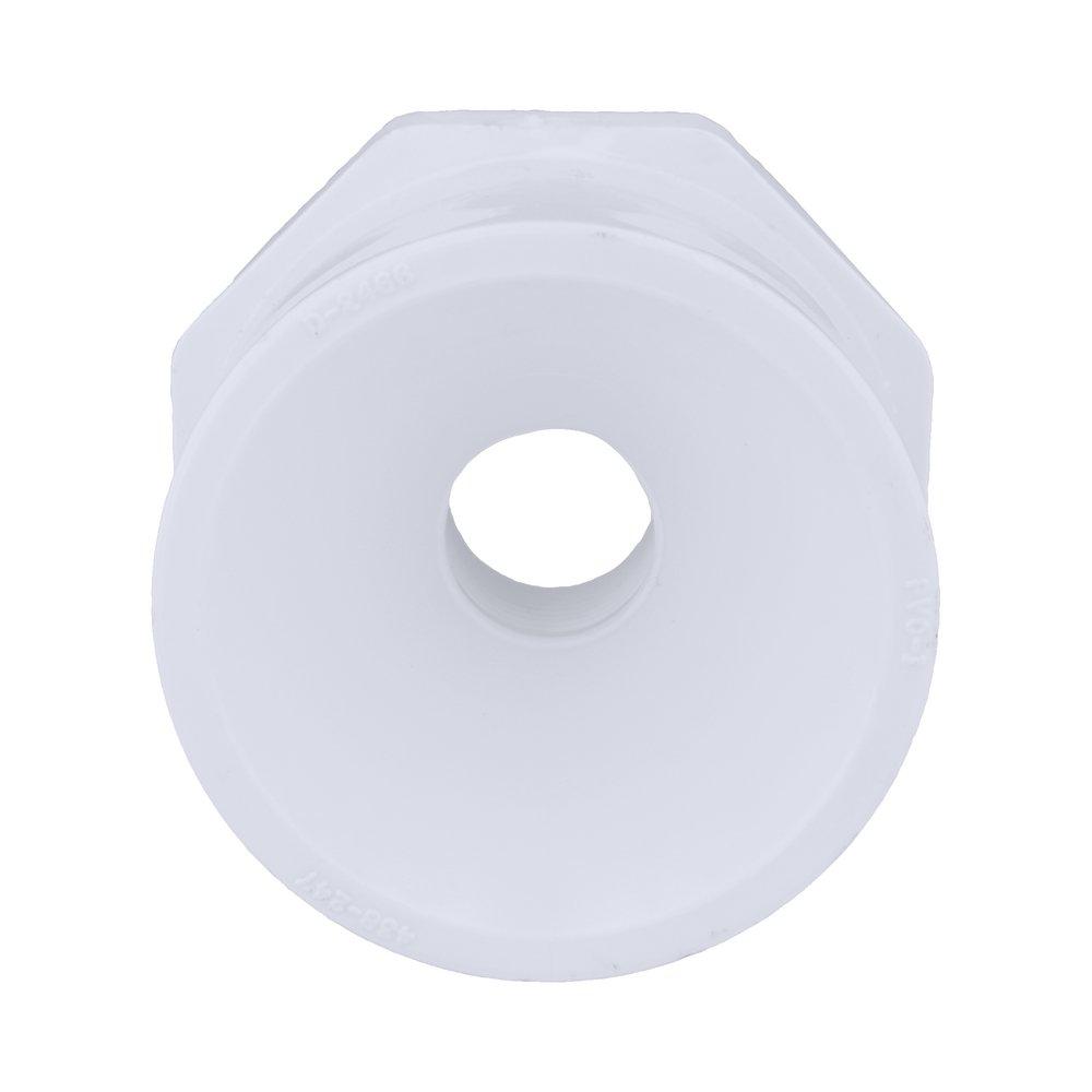 White PVC Schedule 40 Female Bushing 