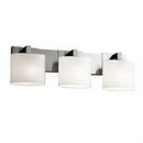 Justice Design Group Brushed Nickel 100W 3-Light Incandescent Bath Bar Light 