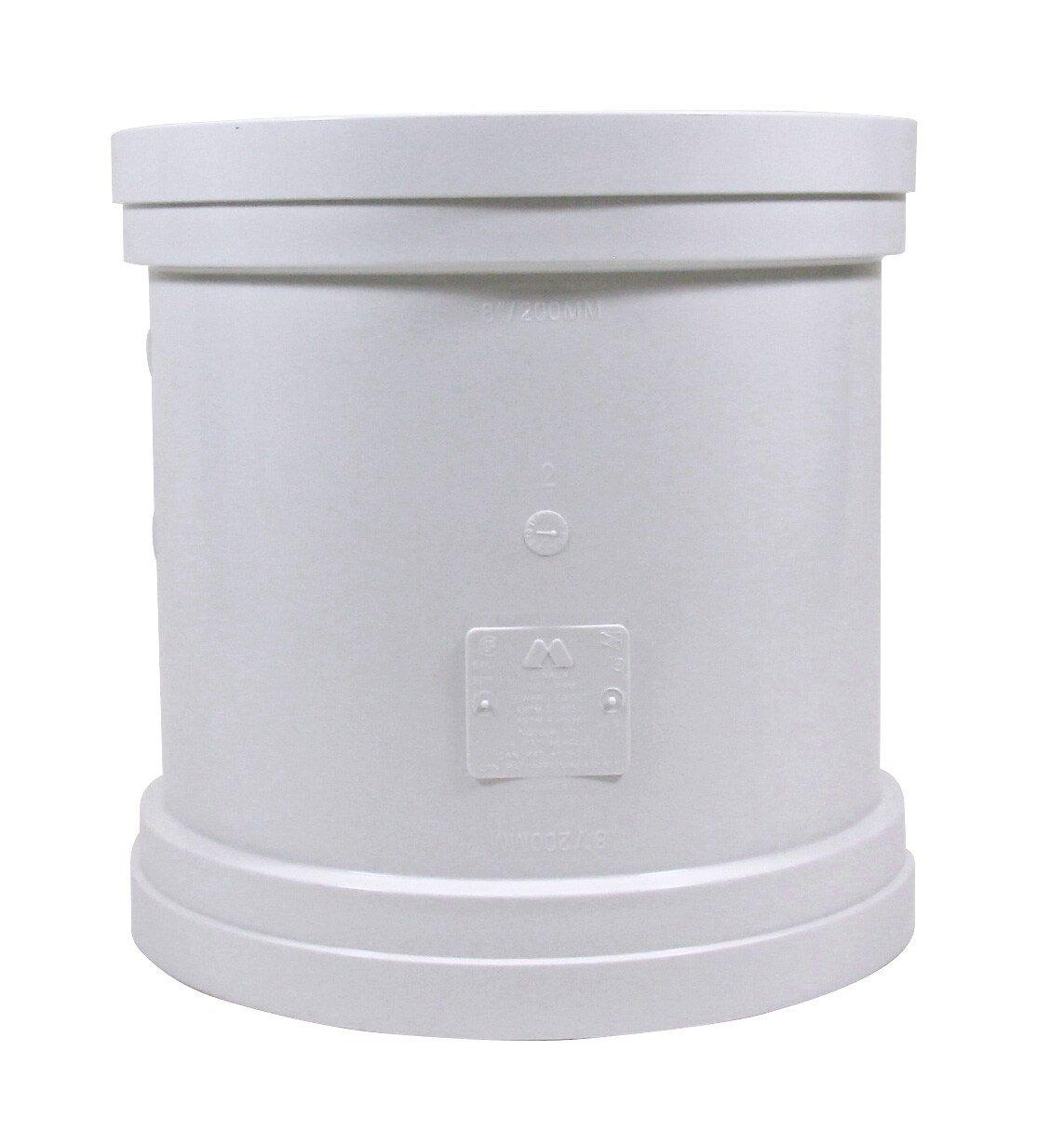TRENCH TOUGH PLUS White Gasket Plastic Sewer Coupling 
