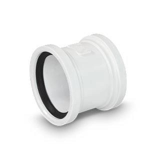 TRENCH TOUGH PLUS White Gasket Plastic Sewer Coupling 