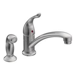 Single Handle Kitchen Faucet with Side Spray in Polished Chrome