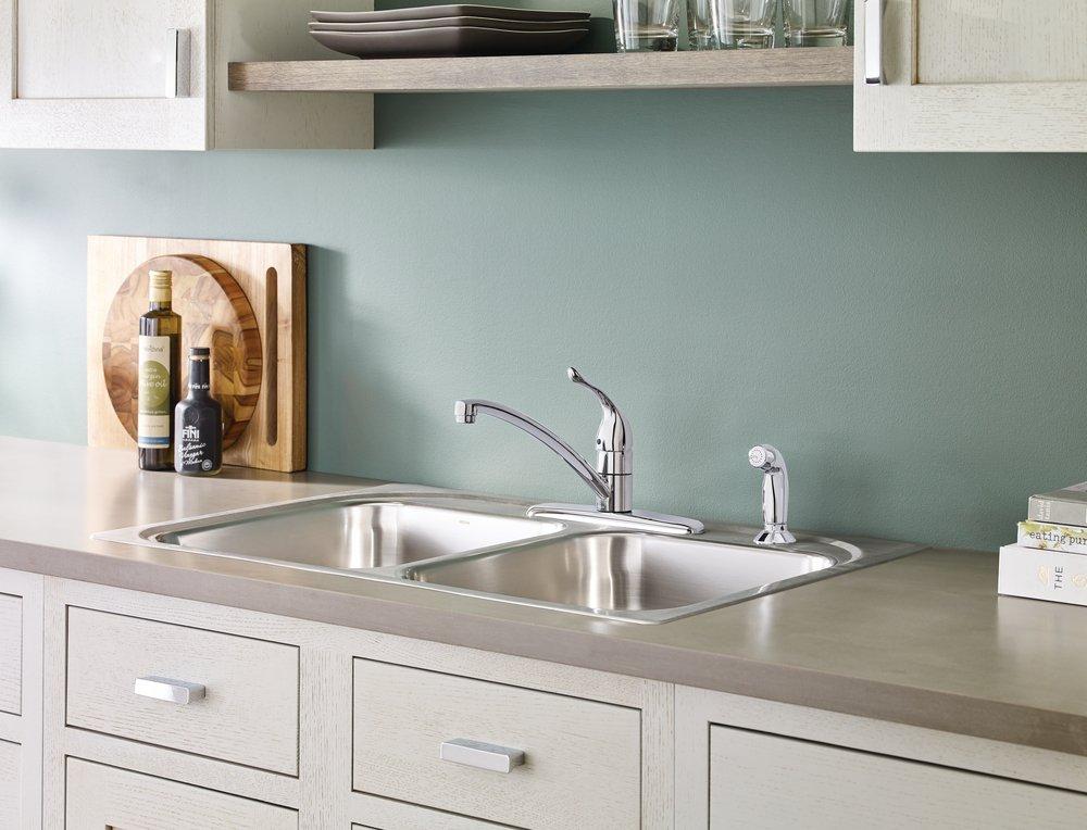 Moen Polished Chrome Single Handle Kitchen Faucet 