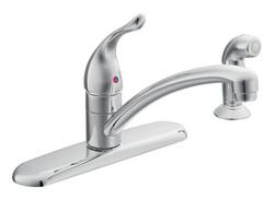 Single Handle Kitchen Faucet with Side Spray in Polished Chrome