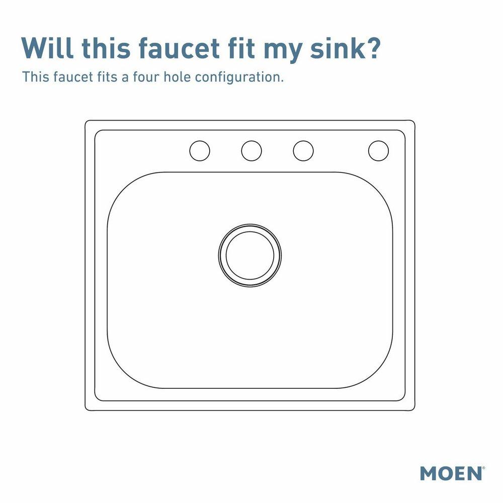 Moen Polished Chrome Single Handle Kitchen Faucet 