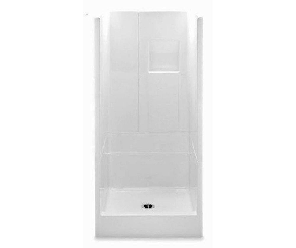 Aquatic White 37-1/4 x 36 x 74 in. Alcove Shower Unit 