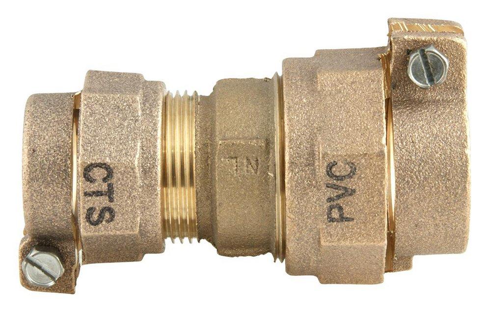 Ford Meter Box CTS Pack Joint x PVC Pack Joint Brass Coupling 