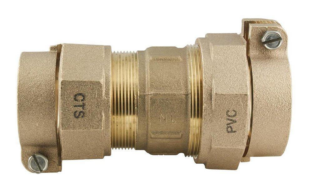 Ford Meter Box CTS Pack Joint x PVC Pack Joint Brass Coupling 