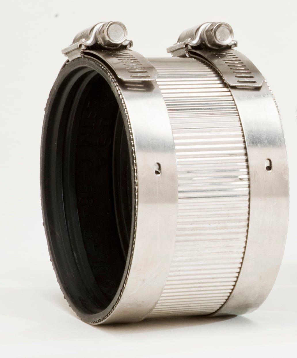 No Hub Domestic 301 Stainless Steel Coupling with Neoprene Gasket 