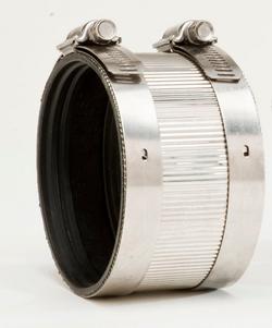 2 in. No Hub Domestic 301 Stainless Steel Coupling with Neoprene Gasket