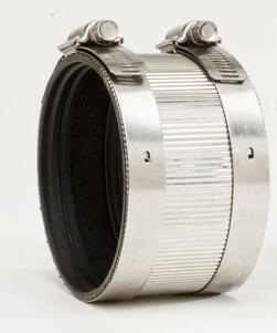 2 in. No Hub Domestic 301 Stainless Steel Coupling with Neoprene Gasket