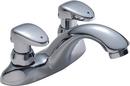 Two Handle Centerset Metering Bathroom Sink Faucet in Chrome