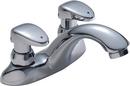 Delta Faucet Chrome 0.5 gpm 4 in. Centerset Two Handle Deck Mount Metering Bathroom Sink Faucet 