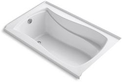 60 in. x 36 in. Soaker Alcove Bathtub with Left Drain in White