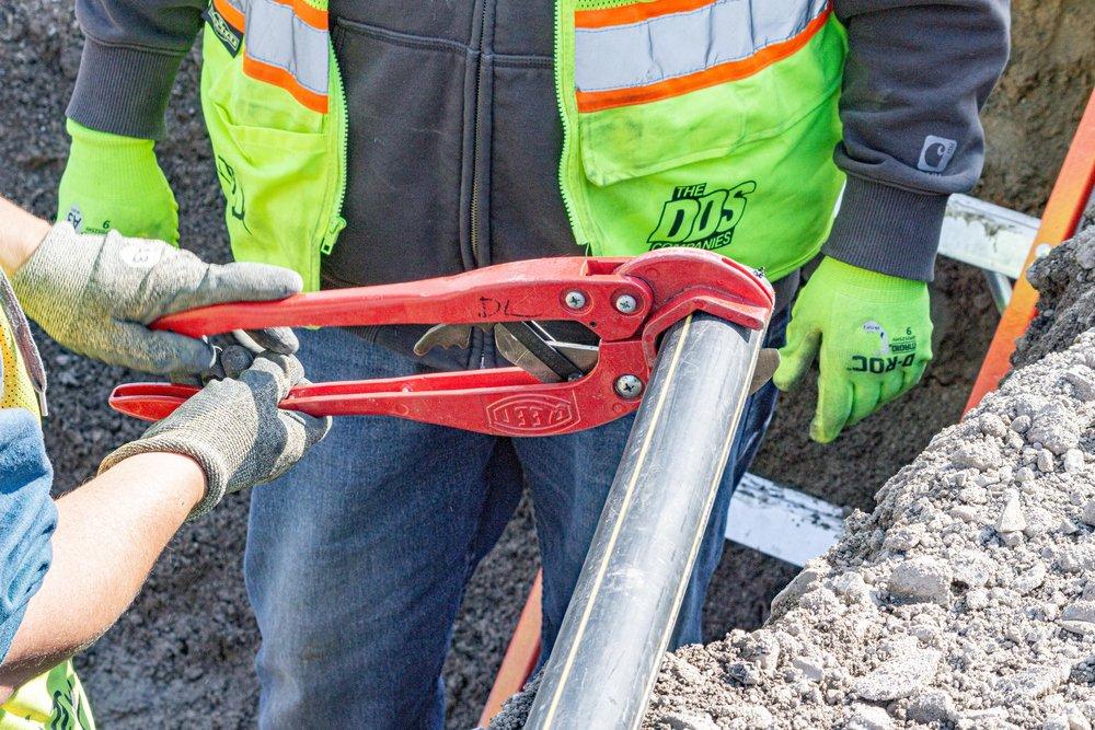 REED Red 17 in. Ratchet Shears 