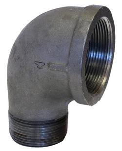 1 x 3/4 in. NPS 150# Street Galvanized Malleable Iron 90 Degree Elbow