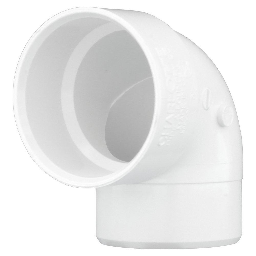 White PVC DWV 90&deg; Street Vent Elbow 