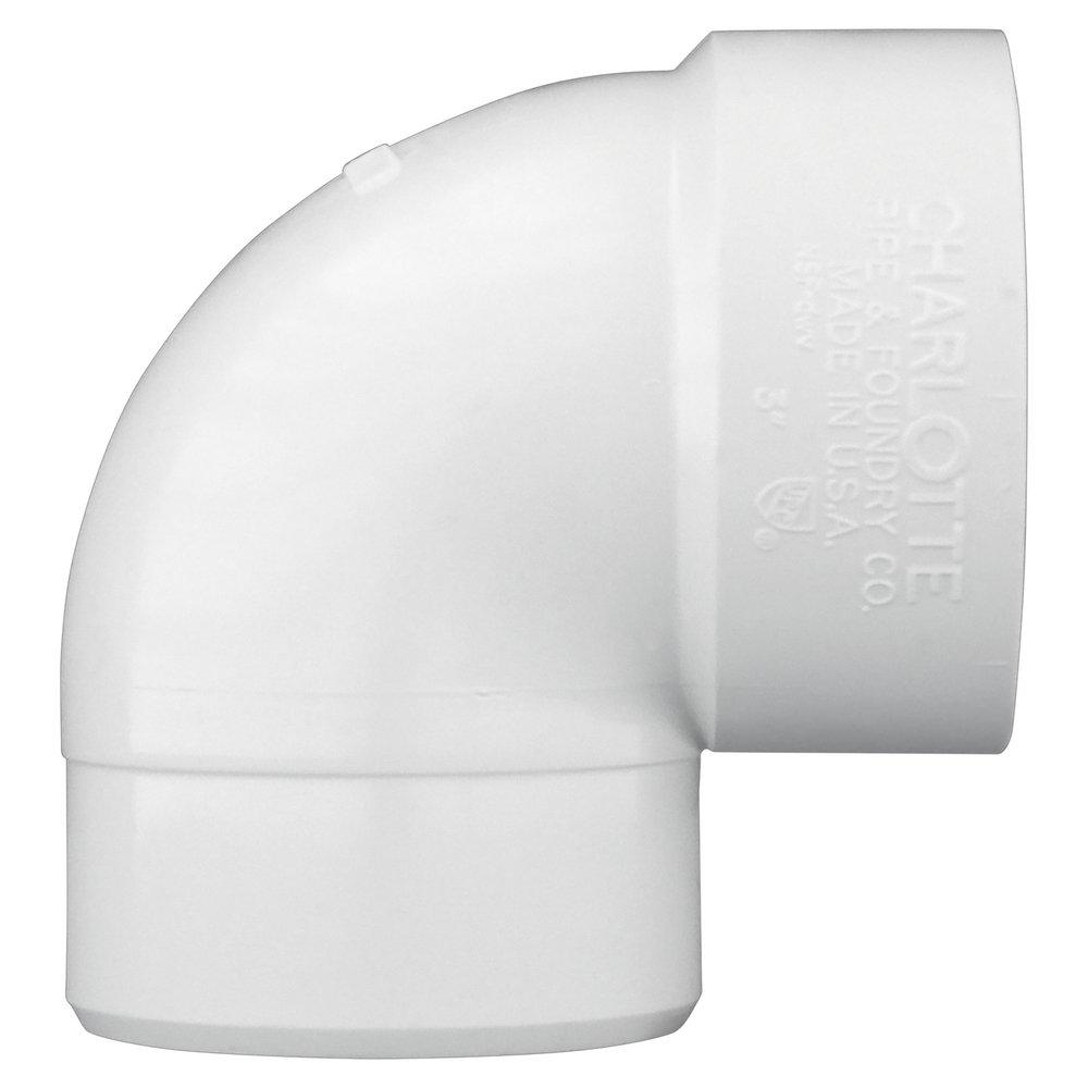 White PVC DWV 90&deg; Street Vent Elbow 