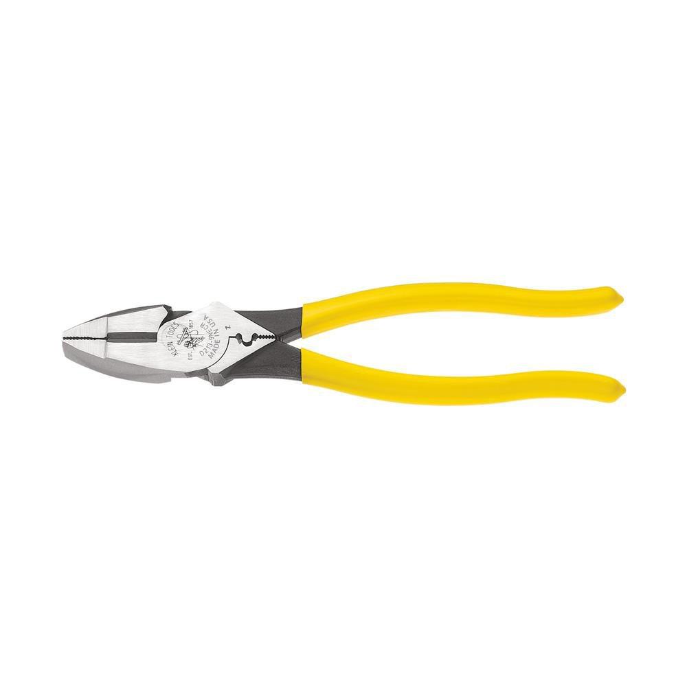 Klein Tools Yellow Sided Cutting Plier with Crimp Die 