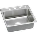 22 x 22 in. 4 Hole Stainless Steel Single Bowl Drop-in Kitchen Sink in Brilliant Satin