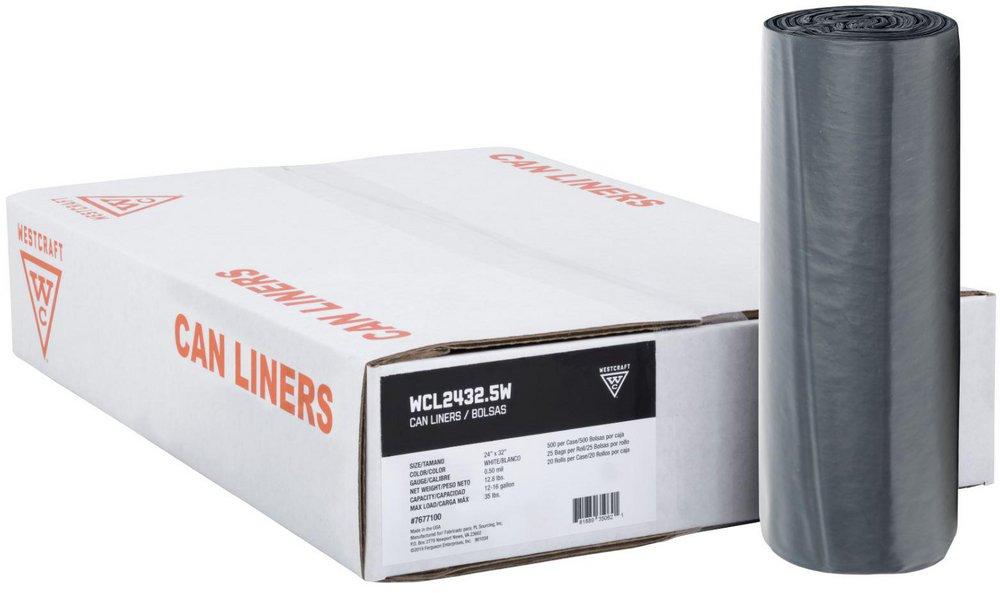 Westcraft Grey 58 x 38 in. 1.2 mil Can Liner in Grey (Case of 50) 