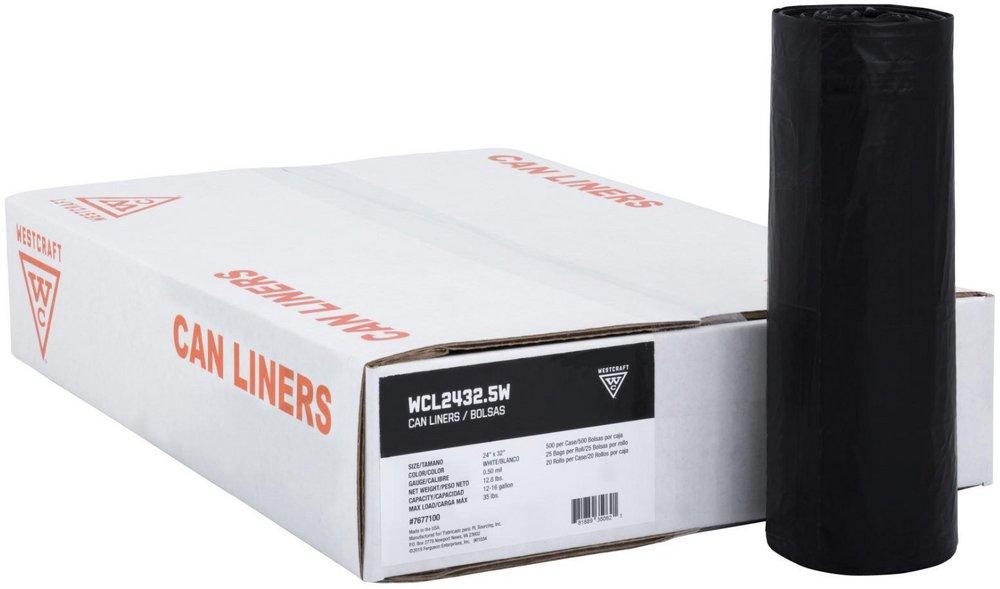Westcraft Black 33 x 40 in. 22 mil Can Liner in Black (Case of 250) 
