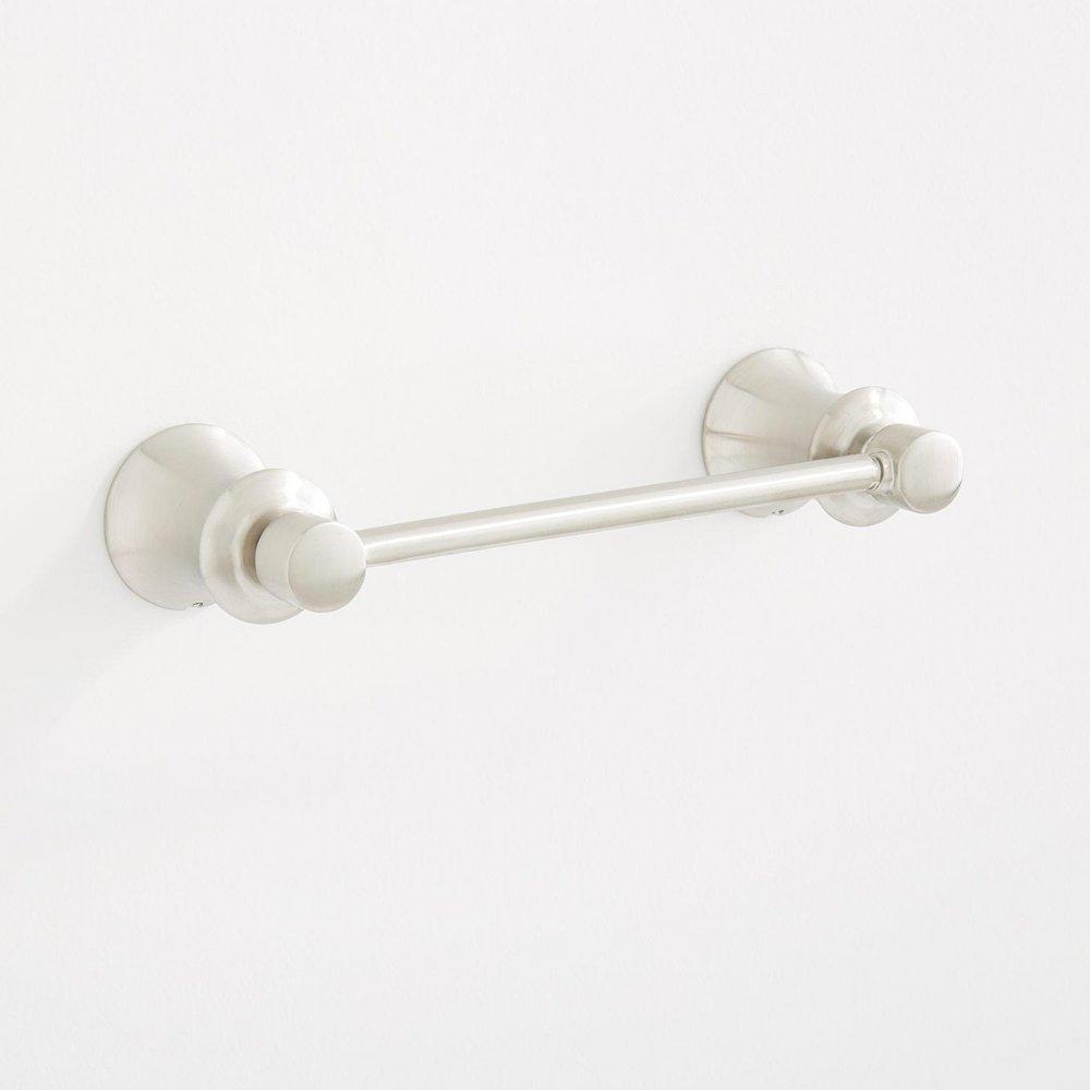 Signature Hardware Brushed Nickel Wall Mount Toilet Tissue Holder 