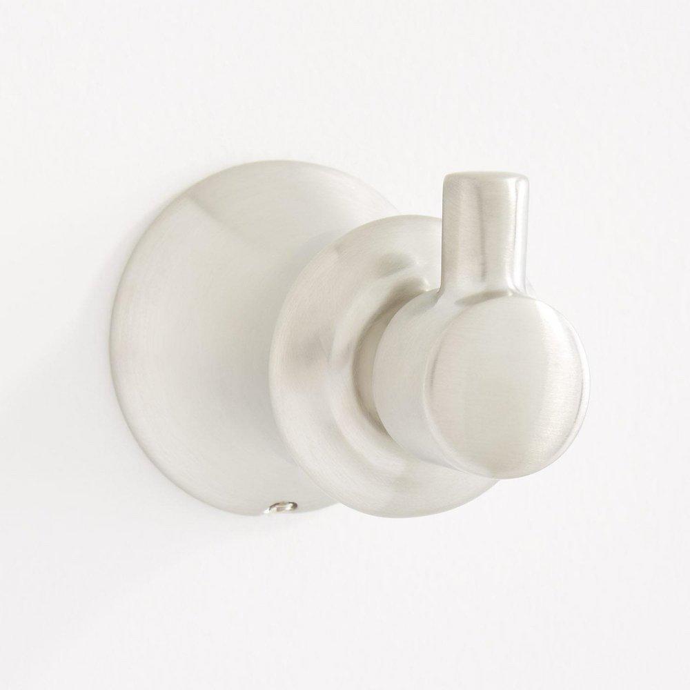 Signature Hardware Brushed Nickel 1 Robe Hook 