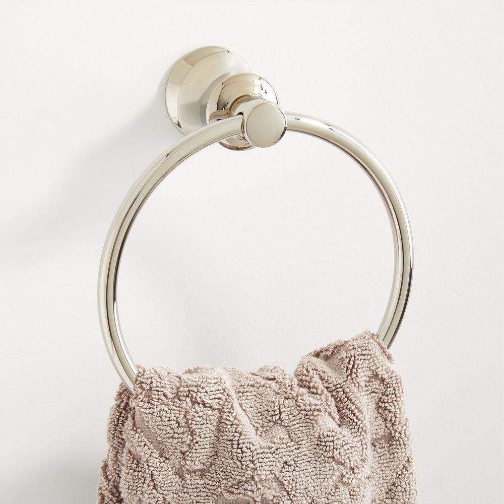 Signature Hardware Polished Nickel 6-1/4 in. Towel Ring 