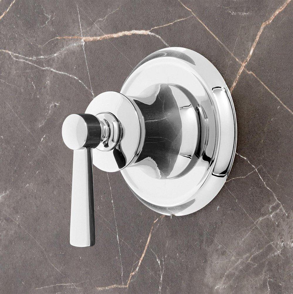 Signature Hardware Chrome Transfer Valve Trim Only with Single Lever Handle 