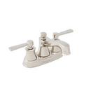 Centerset Bathroom Sink Faucet with Double Lever Handle in Polished Nickel