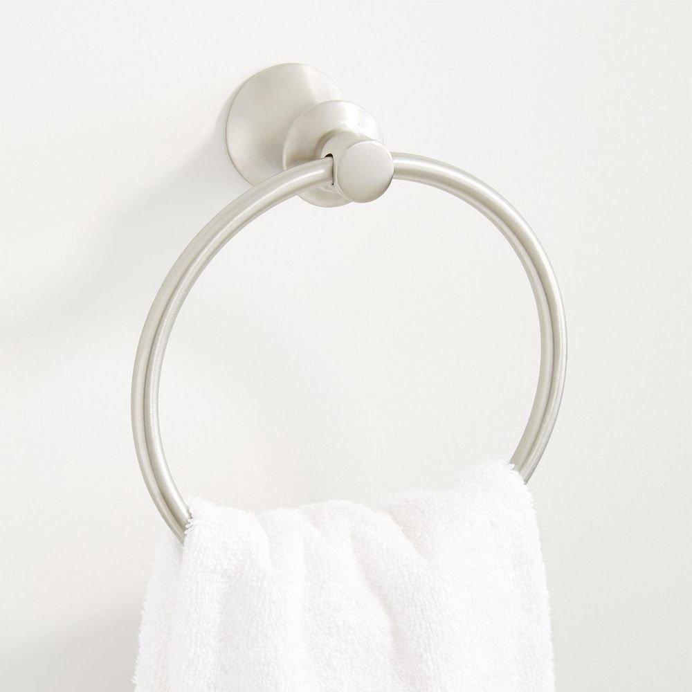 Signature Hardware Brushed Nickel 6-1/4 in. Towel Ring 