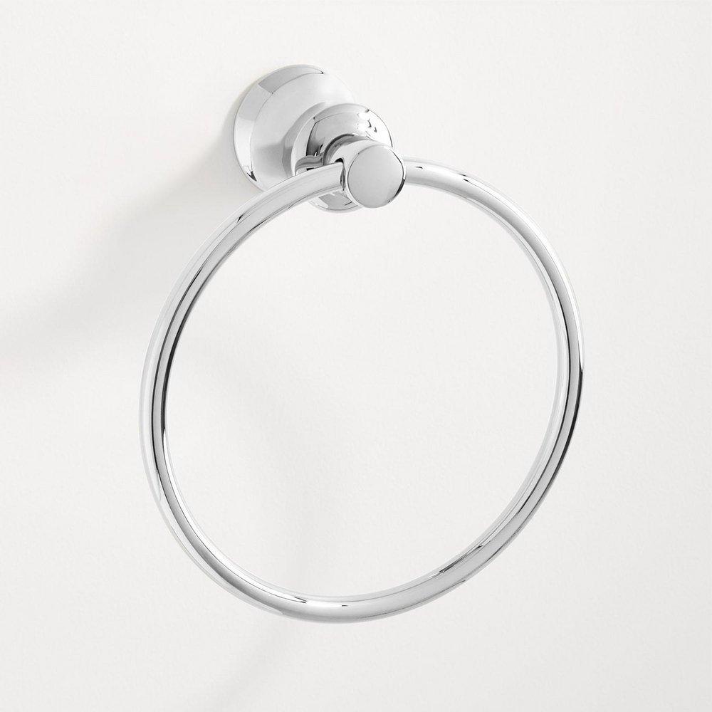 Signature Hardware Chrome Round Open Towel Ring 
