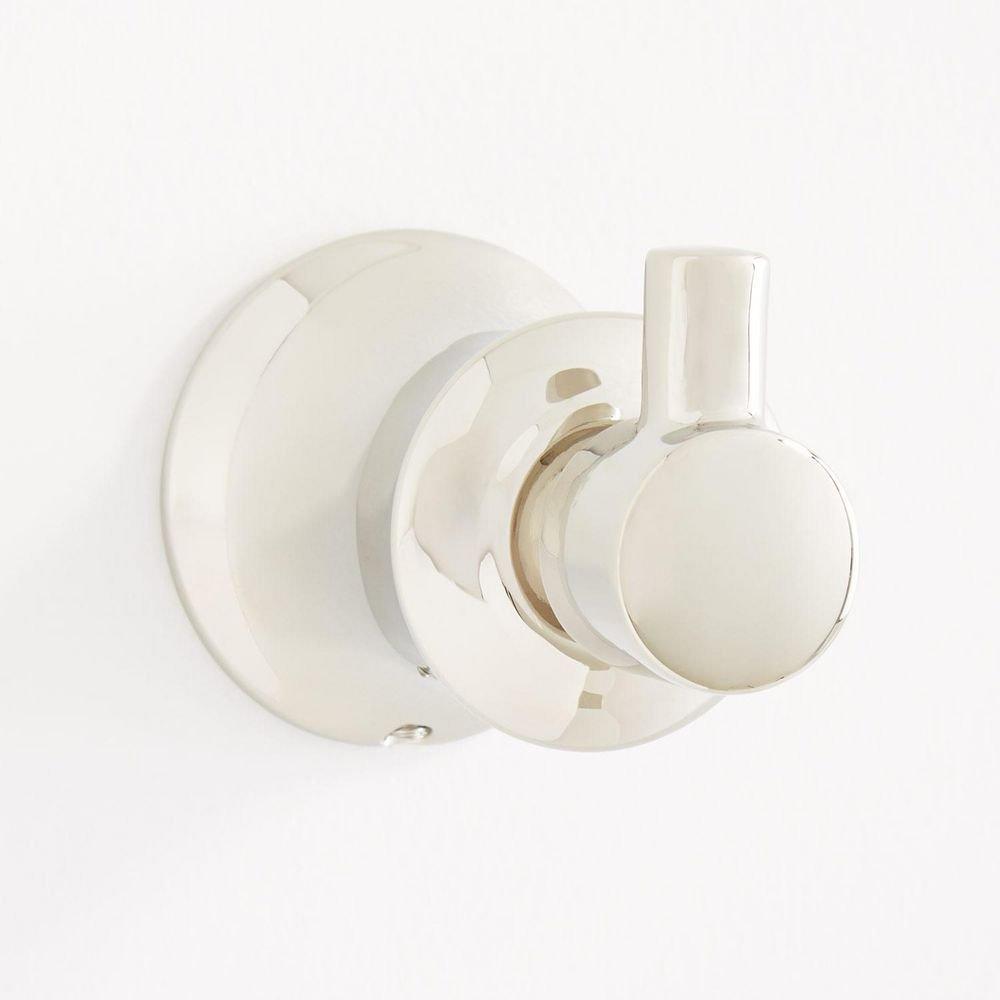 Signature Hardware Polished Nickel Robe Hook 
