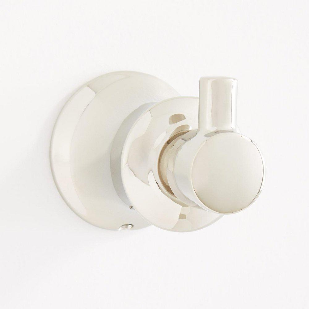 Signature Hardware Polished Nickel 1 Robe Hook 