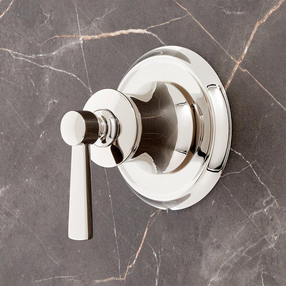 Signature Hardware Polished Nickel Transfer Valve Trim Only with Single Lever Handle 