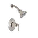 Pressure Balancing Shower Faucet Trim with Single Lever Handle in Polished Nickel