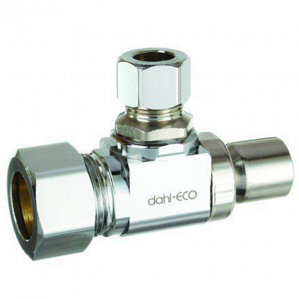 dahl Valve Chrome Plated OD Compression Loose Key Angle Supply Stop Valve in Chrome Plated 