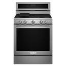 KitchenAid Stainless Steel 29-7/8 in. Gas 5-Burner Sealed Freestanding Range 