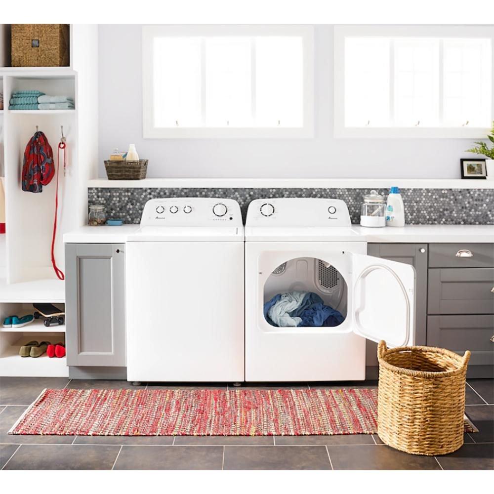 Amana White 29 in. 6.5 cu. ft. Electric Dryer 