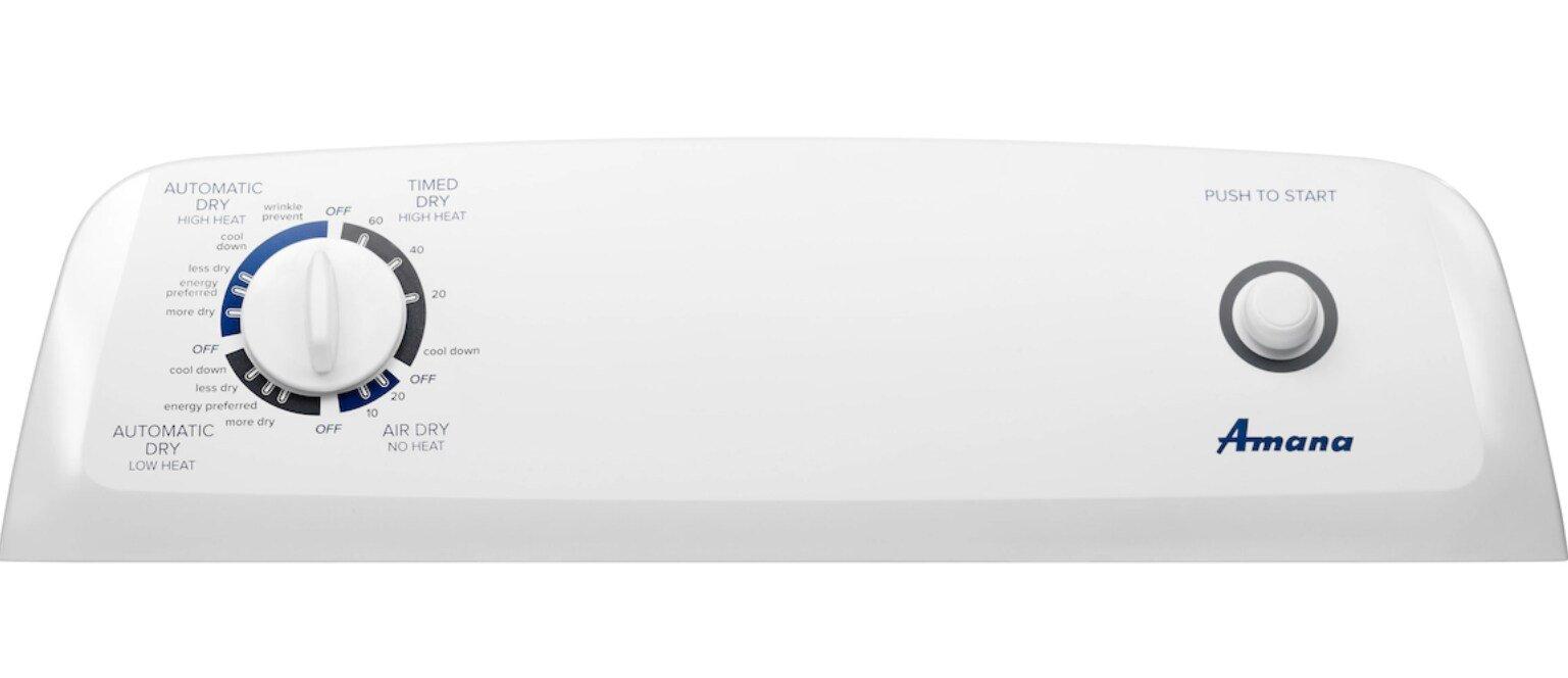 Amana White 29 in. 6.5 cu. ft. Electric Dryer 