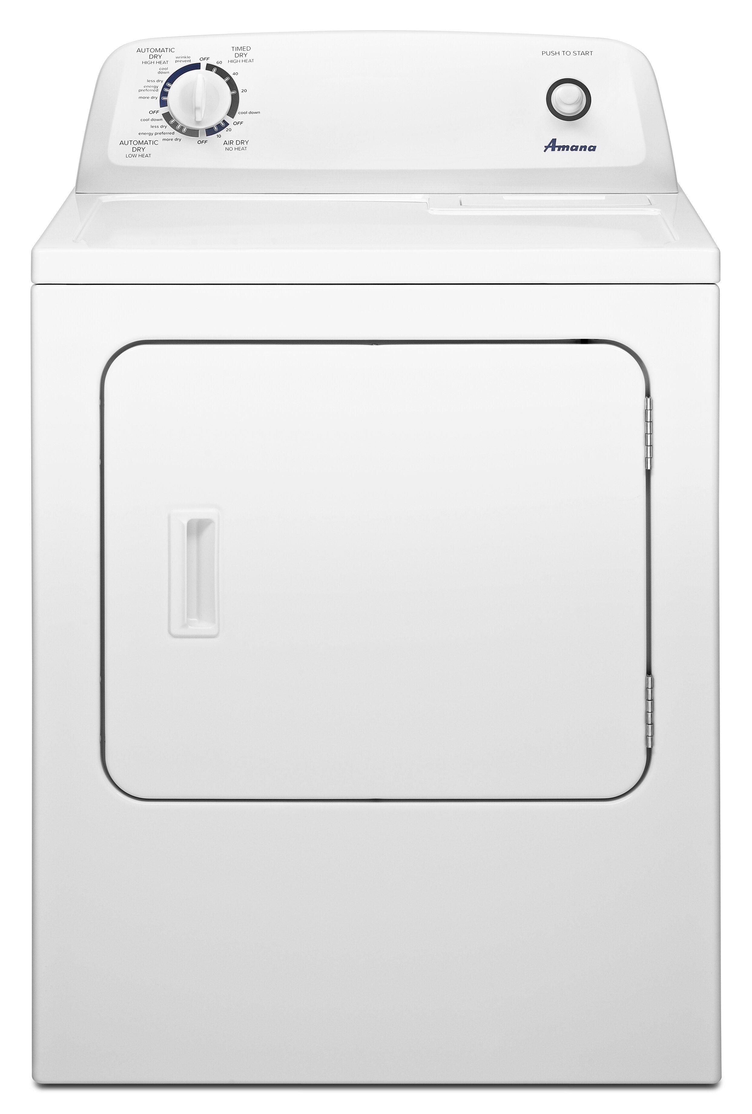 Amana White 29 in. 6.5 cu. ft. Electric Dryer 