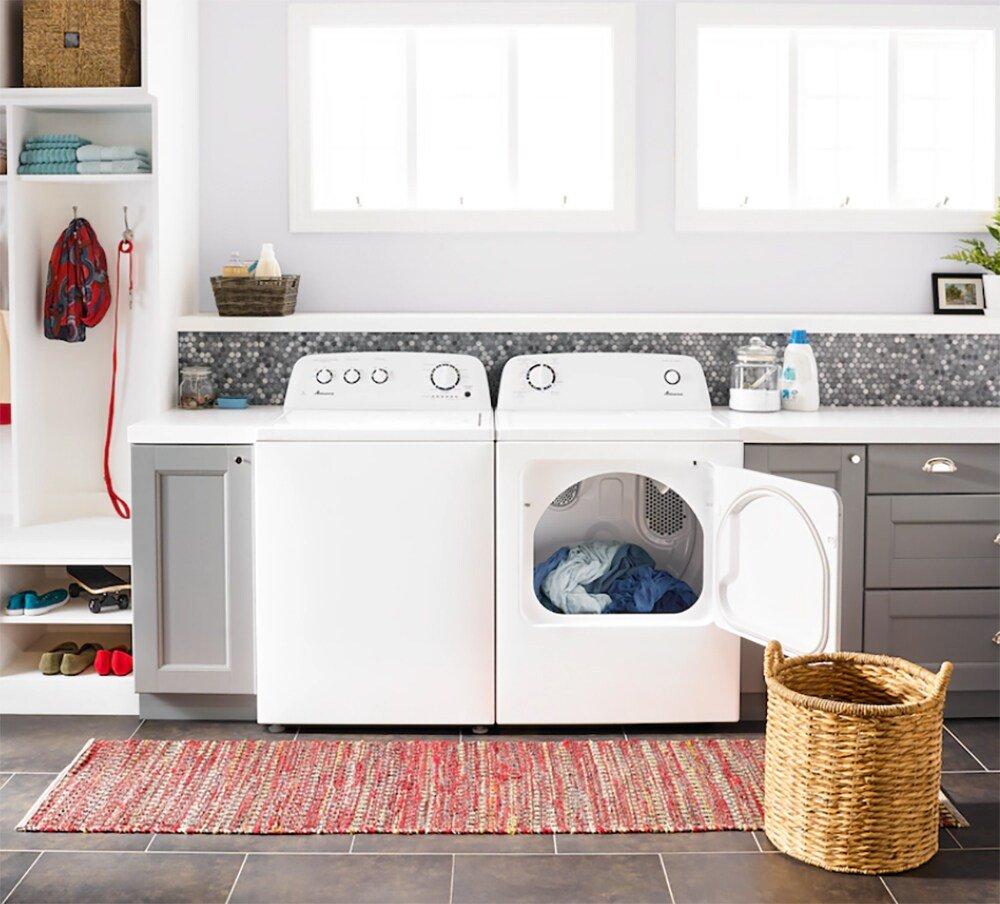 Amana White 29 in. 6.5 cu. ft. Electric Dryer 