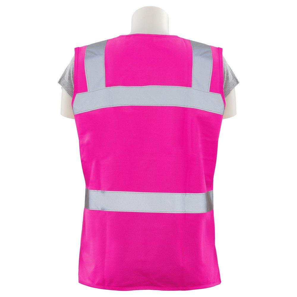 DeltaPlus Hi-Viz Pink Size M Polyester Tricot Safety Reusable Vest 