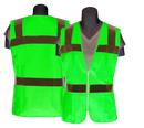 DeltaPlus Hi-Viz Pink Non-ANSI Womens Fitted  Safety Vest with Zipper Closure in Hi-Viz Pink 